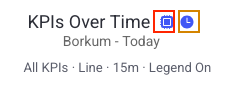 Widget header showing the machine lock and time lock icons and the locked machine and period